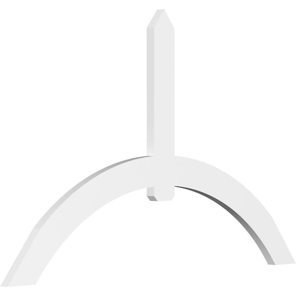 Ekena Millwork Archdale Architectural Grade PVC Gable Bracket, 84"W x 52 1/2"H x 2"D x 6"F, 15/12 Pitch GBP084X53X0206ARC00 - main